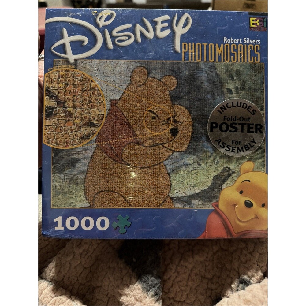 Vintage 90s Disney Winnie The Pooh 1000 Piece Photomosaics Puzzle Robert Silvers